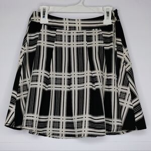Black & White Plaid Skater Skirt